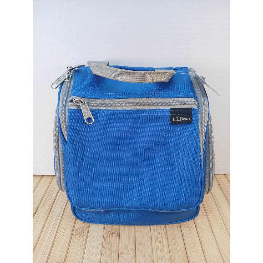 LL Bean Personal Organizer Toiletry Bag Small Crisp Lapis Blue Travel Kit NWT